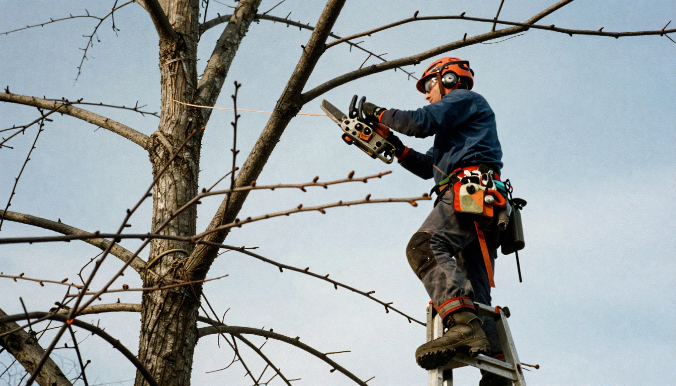 Tree pruning in progress